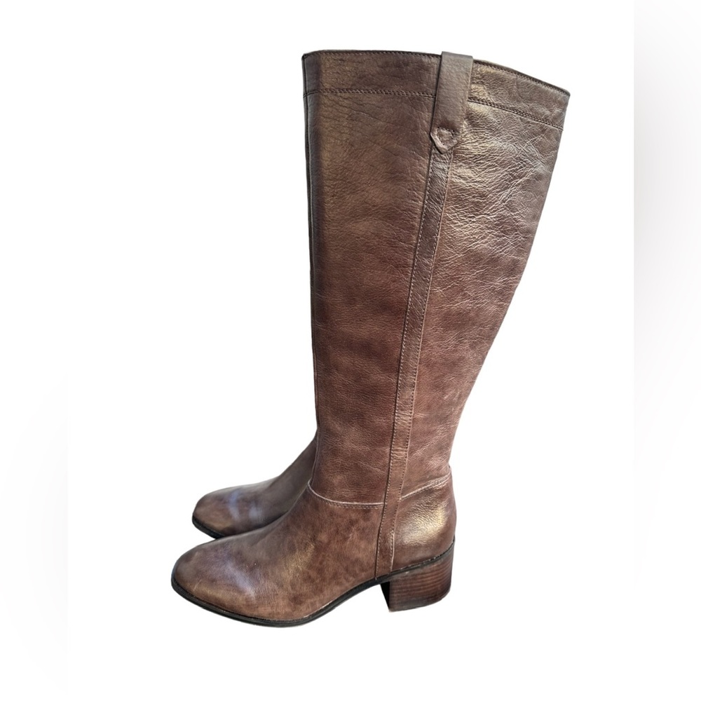 Latigo Diggity Women’s Leather Knee High Riding Boots - Coffee Brown - Size 10M